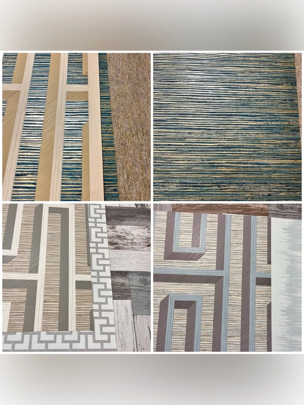 20 Large Assorted Quality Designer Scrapbooking Striped Wallpaper Sample Sheets
